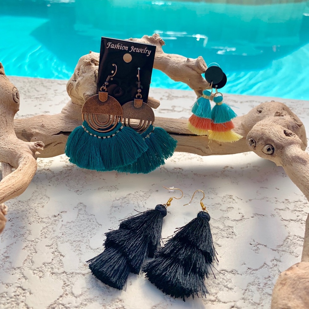 Set of 3 tassel Earings